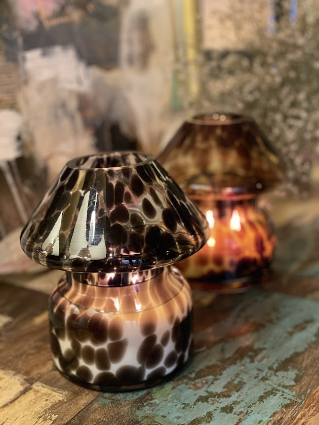 Candle Lamp -negra(Mushroom) - 20 onzas